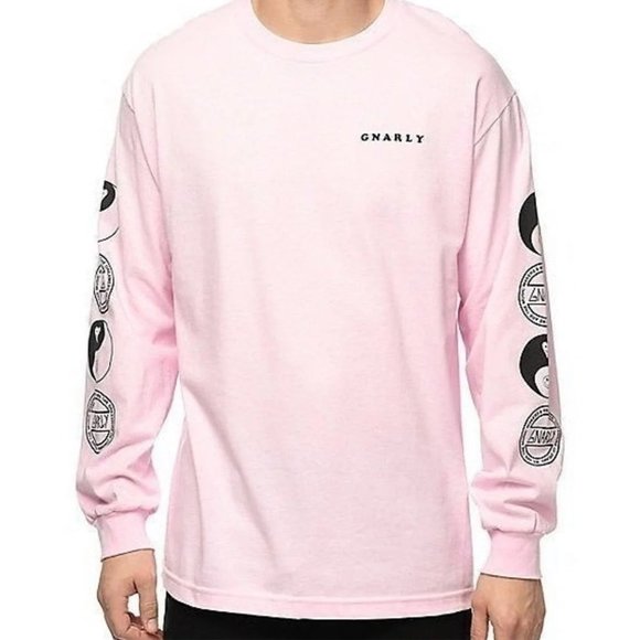 GNARLY TUBULAR PINK T-SHIRT SIZE M - Picture 1 of 4